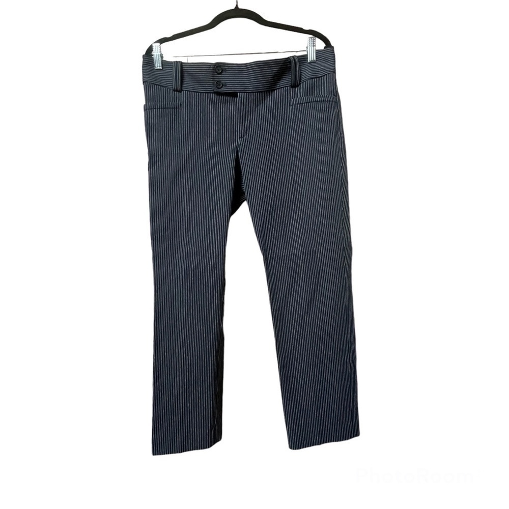 BANANA REPUBLIC - Sloan fit stretched trousers office pants striped blue white 8